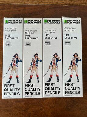 3 Packs + Partial Pack Vintage Dixon Executive Pencils 1402 No. 2 Soft USA PMA